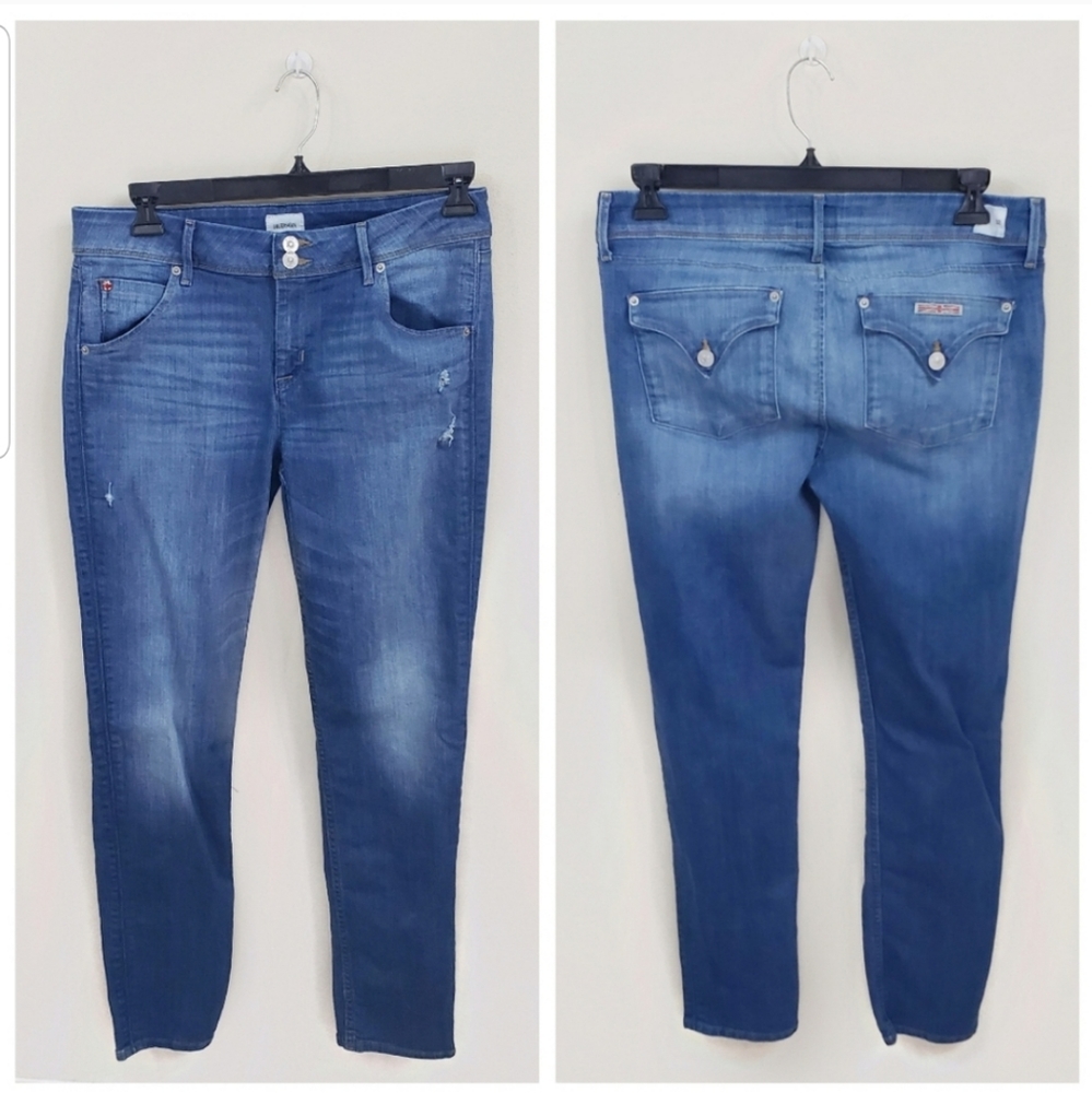 Hudson Collin Skinny Distressed Flap Pocket Jeans